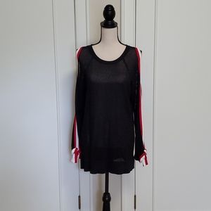 Cold shoulder sweater